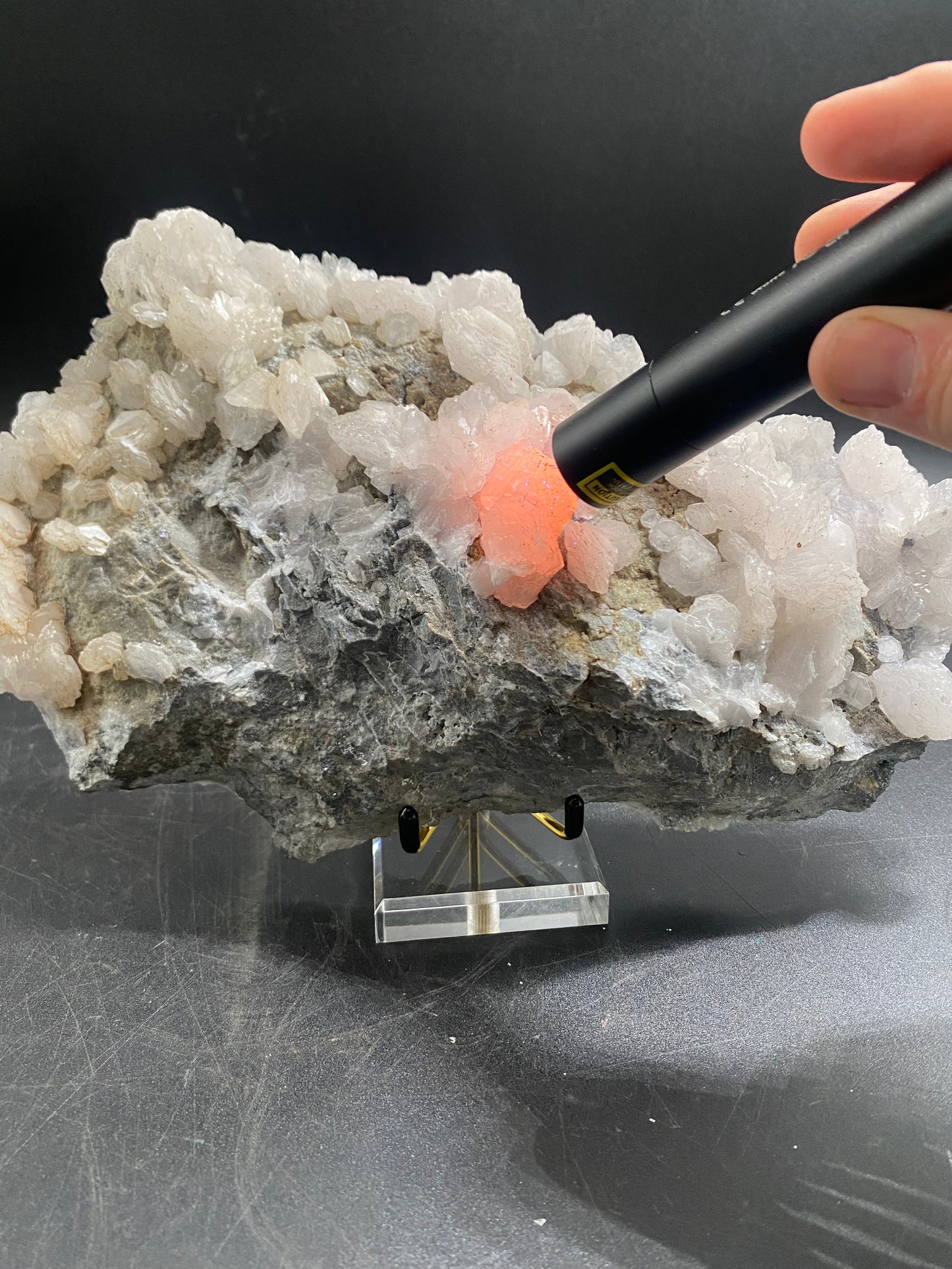Manganoan Pink Calcite
from, Androvo Mine in Zlatograd, Bulgaria
