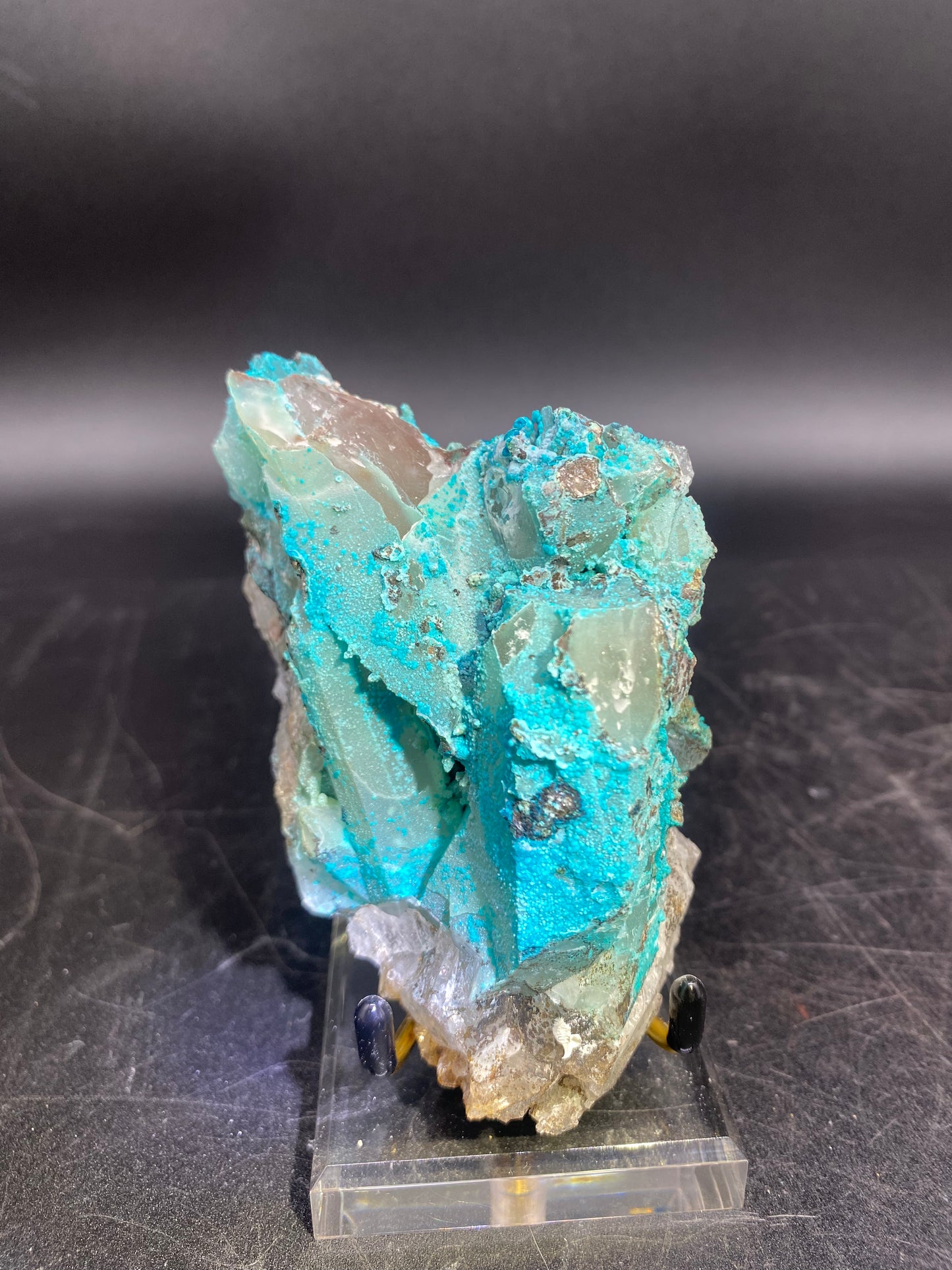 Chrysocolla from the Tentadora Mine, Julcani Dist., Angaraes Prov., Huancavelica, Peru