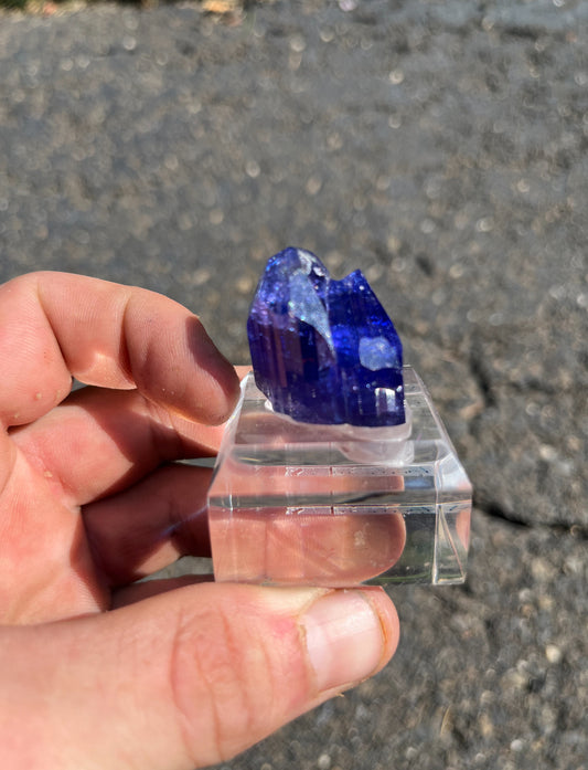 Tanzanite with stand (sold individually)