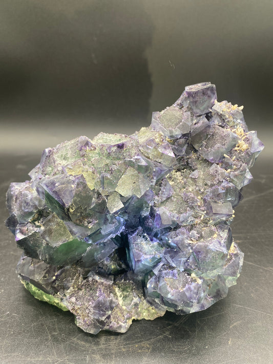 Octahedral Fluorite on Matrix from, De'an Mine, Jiujiang China